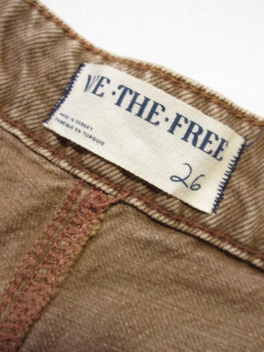 We The Free Brown Patchwork Utility Jeans - Picture 9 of 12